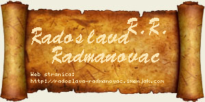 Radoslava Radmanovac vizit kartica